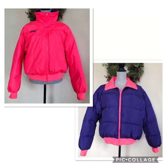 Columbia Other - Vtg COLUMBIA Neon Reversible SKI Jacket Coat